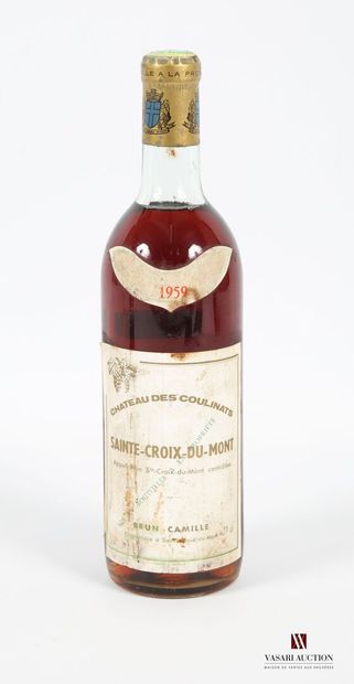 null 1 bouteille	Château des COULINATS	Ste Croix du Mont	1959
	Et. fanée et tachée....