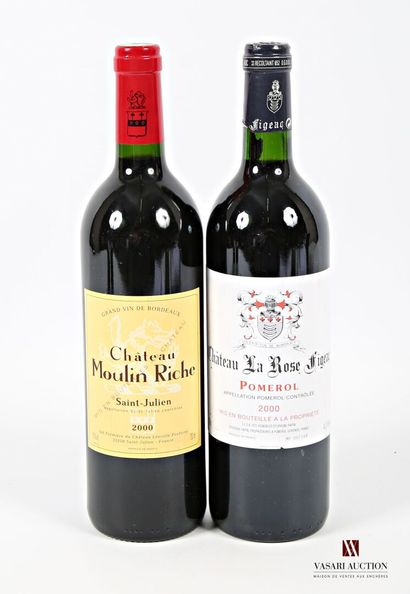 null Lot de 2 blles comprenant :		
1 bouteille	Château LA ROSE FIGEAC	Pomerol	2000
1...