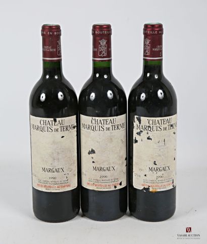 *3 bouteilles	Château MARQUIS DE TERME	Margaux...