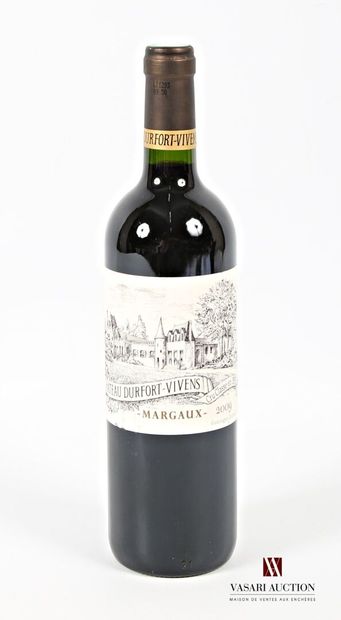 null 1 bouteille	Château DURFORT VIVENS	Margaux GCC	2009
	Et. un peu tachée. N :...