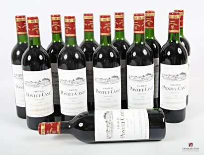 null 12 bottles Château PONTET CANET Pauillac GCC 1986
	Et: 11 impeccable, 1 a little...