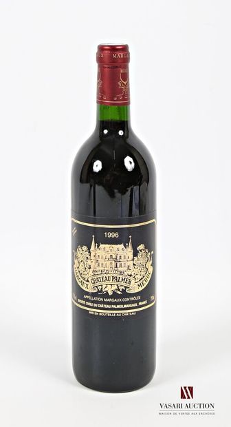 null 1 bouteille	Château PALMER	Margaux 1er GCC	1996
	Et. excellente (1 point d'usure)....