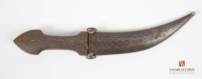 null Couteaux de ceinture style Koumya, lame légèrement courbe de 17 cm, poignée...