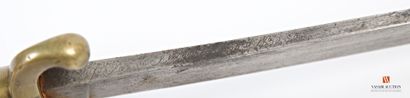 null Sabre briquet d'infanterie modèle 1816, lame courbe poinçonnée de 59,5 cm, signée...