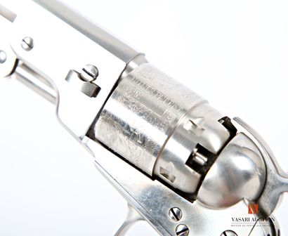 null Western black powder revolver, .36 caliber, five-chamber cylinder, engraved...