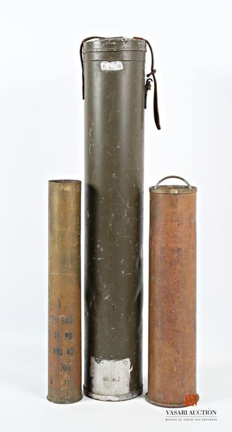 null Conteneur cylindrique en aluminium, modèle pour optique d'artillerie, LT 84...