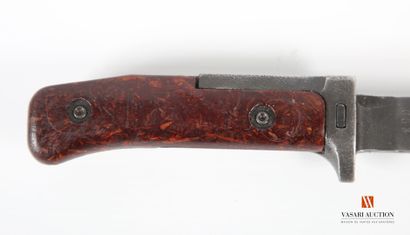 null Couteau-baïonnette tchécoslovaque pour carabine VZ57, lame bronzée matriculée,...