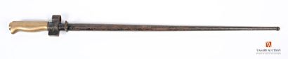 null French regulation bayonet Lebel model 1886 M15, bronzed cruciform blade, brass...