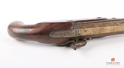 null Strong hunting pistol, flintlock transformed percussion, signed SINKINSON, barrel...