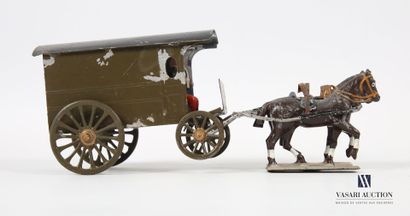 null Lot including three horse-drawn vehicles in sheet metal 
(accidents, missing...
