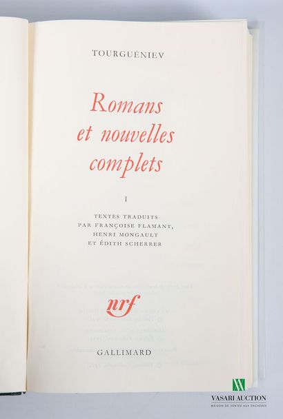 null LA PLEIADE
- TOURGUENIEV - Romans et nouvelles complets Tome I - Paris, Gallimard,...