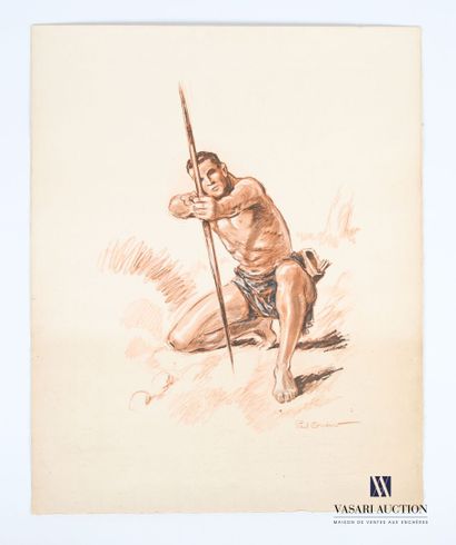 null ORDNER Paul (1901-1969), d'après
L'archer
Gravure à l'imitation de la sanguine
Signée...