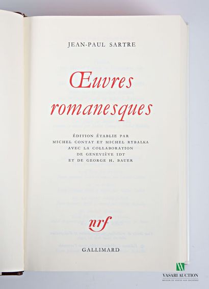 null [LA PLEIADE]
SARTRE Jean-Paul - OEuvres romanesques - Paris Gallimard NRF, Collection...