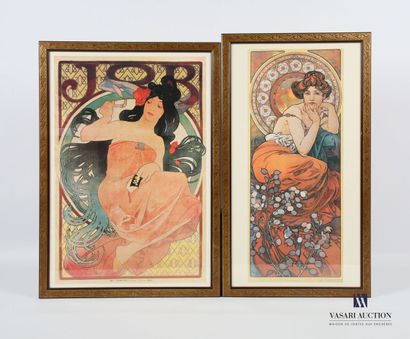 null MUCHA Alphonse (1860-1939), d'après 
Job - La Topaze
Deux reproductions en couleurs
56,5...