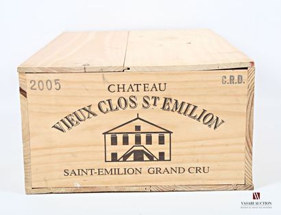 null 12 bouteilles	Château VIEUX CLOS ST EMILION	St Emilion GC	2005
	CBO NI.		
