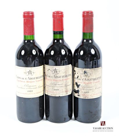 null 3 bouteilles	CLOS DE L'AIGUILLETTE	Margaux	
	1 blle de 1989, 1 blle de 1986,...