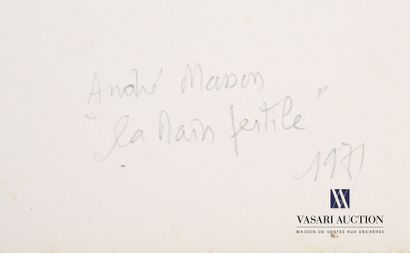 null MASSON André (1896-1987), d'après
La main fertile
Lithographie en couleurs 
Monogramée...