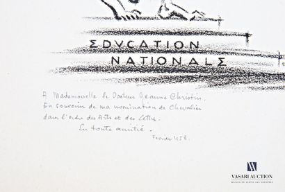 null SCHARDNER Roger (1898-1981), d'après
Education Nationale
Lithographie en noir...