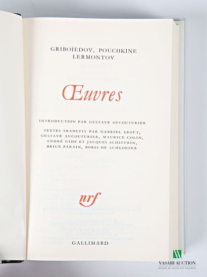 null [LA PLEIADE]
POUCHKINE/GRIBOIDOV/LERMONTOV - OEuvres - Paris Gallimard NRF,...