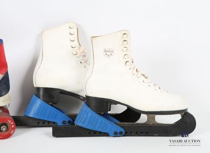 null Lot comprenant une paire de patins à roulettes de marque Olympic Roller Skates...