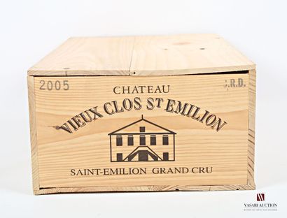 null 12 bouteilles	Château VIEUX CLOS ST EMILION	St Emilion GC	2005
	CBO NI.		
