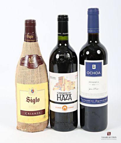 null Lot de 3 blles de vins d'Espagne comprenant :		
1 bouteille	NAVARRA Reserva...