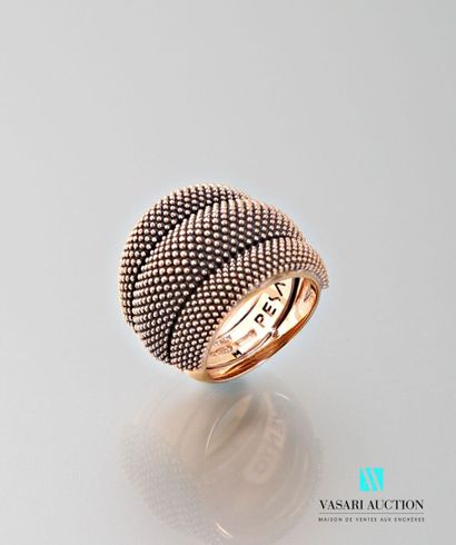 null Pesavento, Pixel ring in pink 925 thousandths silver adorned with a three-ribbed...
