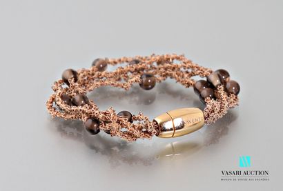 null Pesavento, bracelet with five extensible wires embellished with smoky quartz...