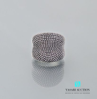 null Pesavento, Pixel ring in blackened silver 925 thousandths with a wave decorated...