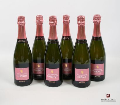 null 6 bottles Champagne THIÉNOT Brut Rosé
	Impeccable presentation and level. Original...