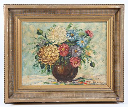 null BLASCO Eulogio (1890-1960)
Bouquet de dahlias en vase
Huile sur toile
Signée...