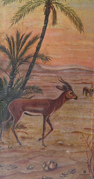null CARSEIRRE Elodie (XXème siècle)
Antilopes dans le désert 
Deux huiles sur toile
Signés...