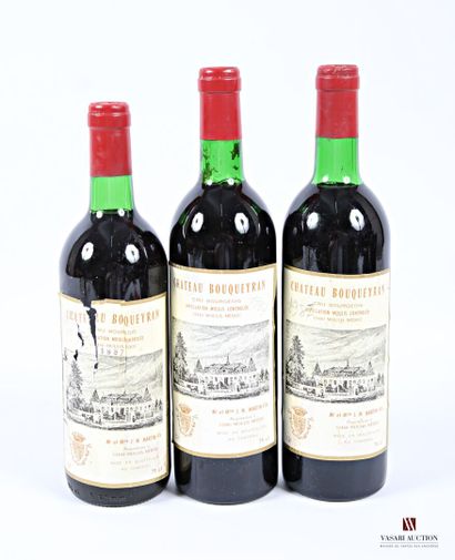 3 bouteilles	Château BOUQUEYRAN	Moulis CB	1987
	Et....