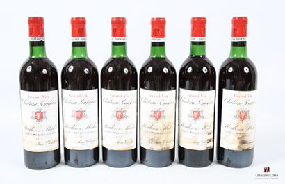 6 bouteilles	Château POUJEAUX	Moulis	1972
	Et....