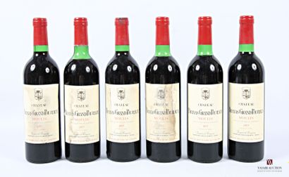 6 bouteilles	Château BRANAS GRAND POUJEAUX	Moulis	1977
	Et.:...