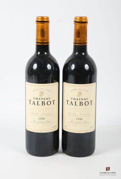 2 bouteilles	Château TALBOT	St Julien GCC	1998
	Et....