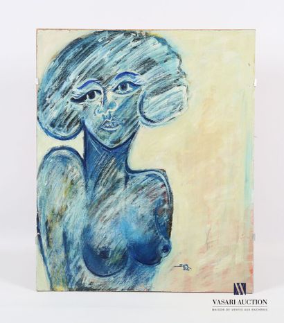 SIR Libor (1933-2017)
Nu féminin en bleu
Gouache...