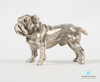 null Sujet en argent 925 millièmes figurant un bouledogue
Poids : 99,70 g - Haut....