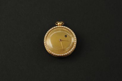 null Montre de gousset de forme ronde en or
le cadran à chiffre romain pour les heures,...