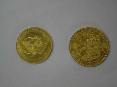 null Autriche - deux monnaies or 1892 - 1915
Poids : 6 g