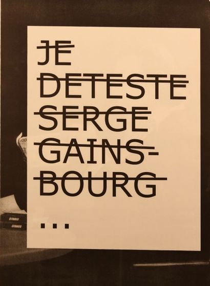 null RERO (né en 1983) (France)Je déteste Serge Gainsbourg, 2012Sérigraphie Edition...
