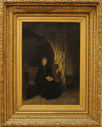null SALENTIN Hubert (1822 - 1910)
Jeune fille au livre - 1874
Huile sur toile
Signée...