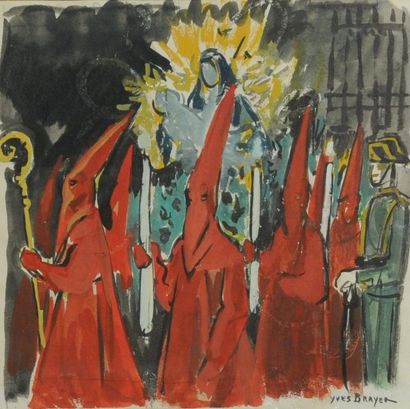 null BRAYER Yves (1907-1990)
La procession de la vierge en Espagne
Aquarelle sur...
