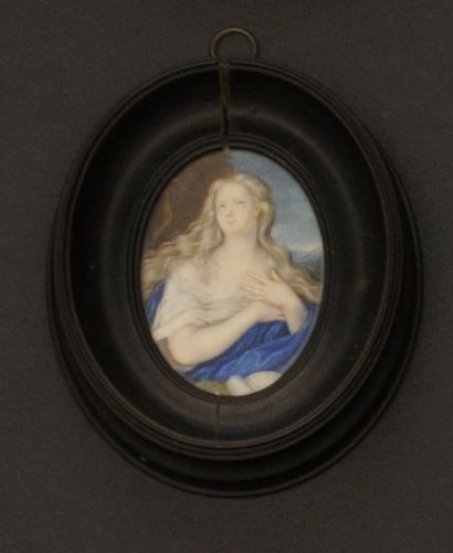 null Ecole française du XVIIIème siècle
Marie Madeleine
Miniature ovale sur ivoire
7...