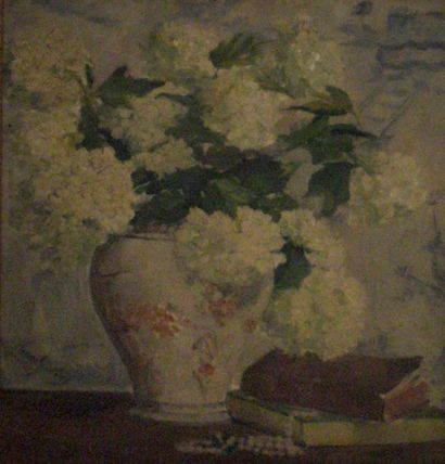 null GAUTHIER Jeanne (1904-1991)
Bouquet au collier de perles
Huile sur toile
Signée...