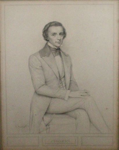 null CORABOEUF Jean - Alexandre (Pouilléles-
Cotteaux 1870-1947)
Portrait de Chopin
Crayon...