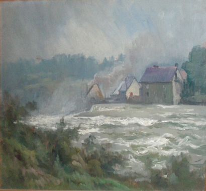 null WEGELIN Emile (1WEGELIN Emile (1875-1962)
Maisons au bord de la cascade
Huile...