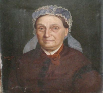 null CHAUDIER Jean (né en 1834)
Portrait de femme au chapeau de dentelle
Huile sur...