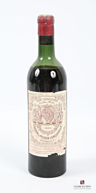 null 1 bouteille	Château PICHON LONGUEVILLE	Pauillac GCC	1955
	Et. tachée et déchirée....