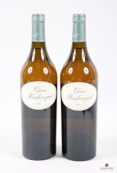 null 2 bottles Château MONBOUSQUET Bordeaux white 2001
	Et. impeccable. N: 1.5 c...